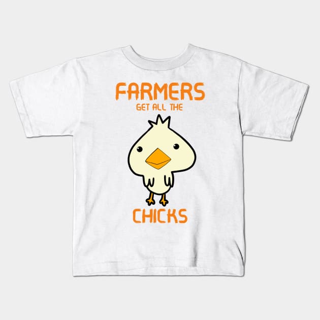 Farmers Get All The Chicks Kids T-Shirt by Monster To Me